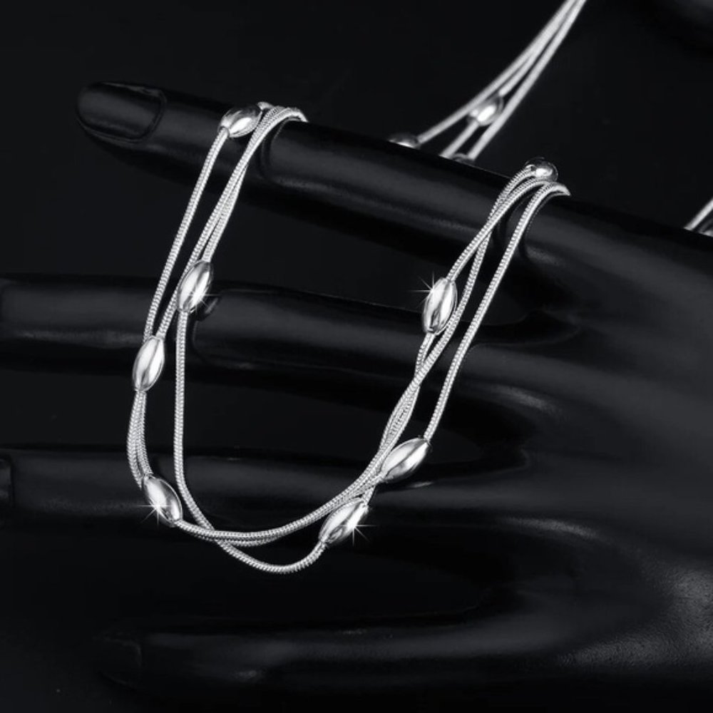 Silver Charms beads Necklace for women luxury fashion party - Picture 4 of 6